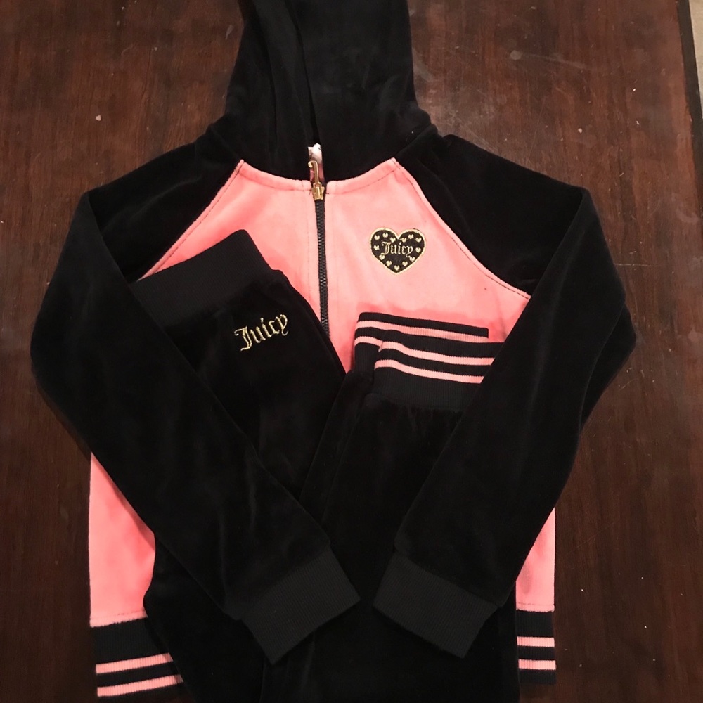 Little Girls Velour Warm Ups